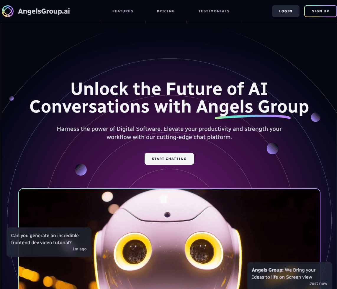 AI Startup Landing Page